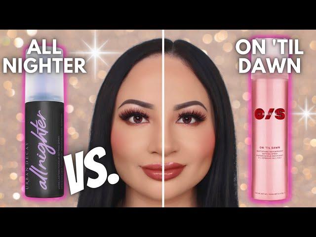 URBAN DECAY ALL NIGHTER SETTING SPRAY VS. ONE SIZE ON 'TIL DAWN SETTING SPRAY! Review & Wear Test!