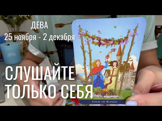 ДЕВА : Не слушайте никого кроме себя! | Неделя 25 ноября - 2 декабря 2024 таро прогноз