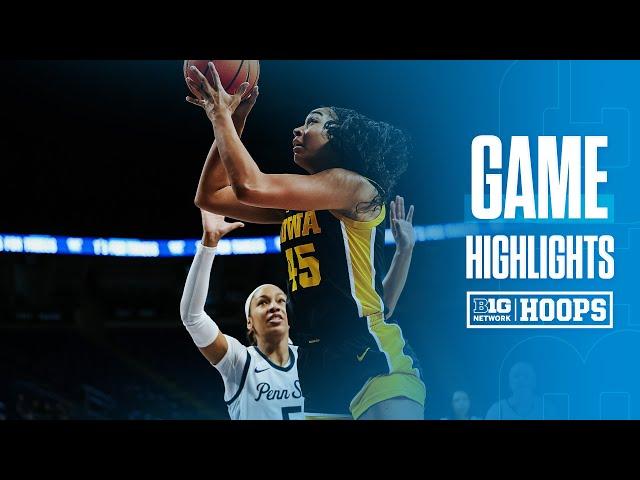 Iowa at Penn State | HIGHLIGHTS | Big Ten Women's Basketball | 01/01/2025