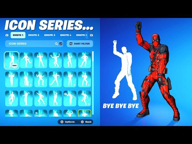 ALL ICON SERIES DANCES & EMOTES IN FORTNITE