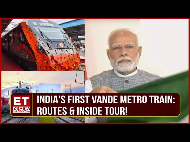 PM Modi In Gujarat Inaugurates India's First Vande Metro Train From Bhuj To Ahmedabad | ET Now