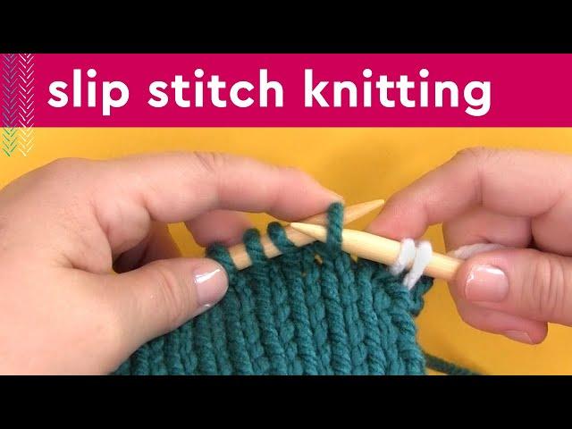 How to Slip Stitch Knitting (Purlwise and Knitwise)