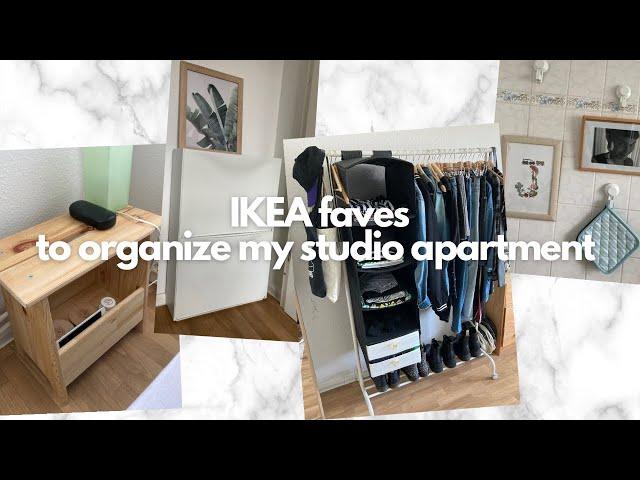 IKEA favorites for small space organization | how I organize my studio apartment