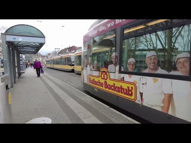 Straßenbahn Karlsruhe zum Faschingsumzug Durlach - "Niederflurwagenballett"