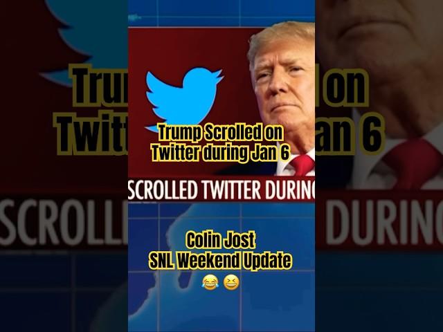 Trump on Twitter on Jan 6 SNL Weekend update #snl #weekendupdate #trump #colinjost