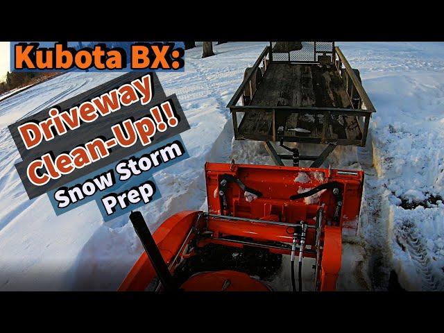 Kubota BX- Driveway Clean-Up! (Preparing For A Winter Storm!!)