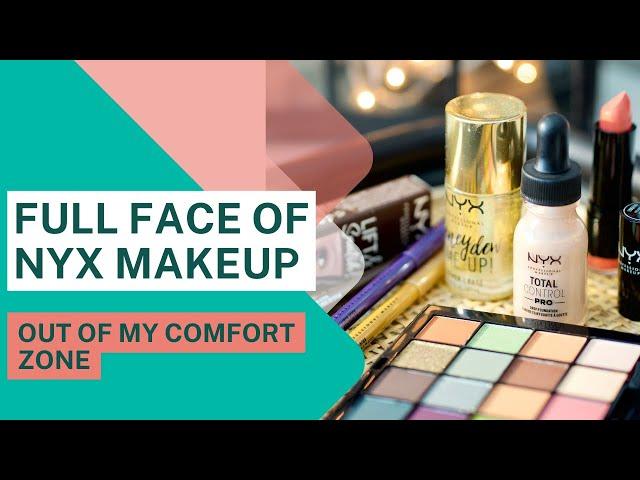 Full face of NYX makeup