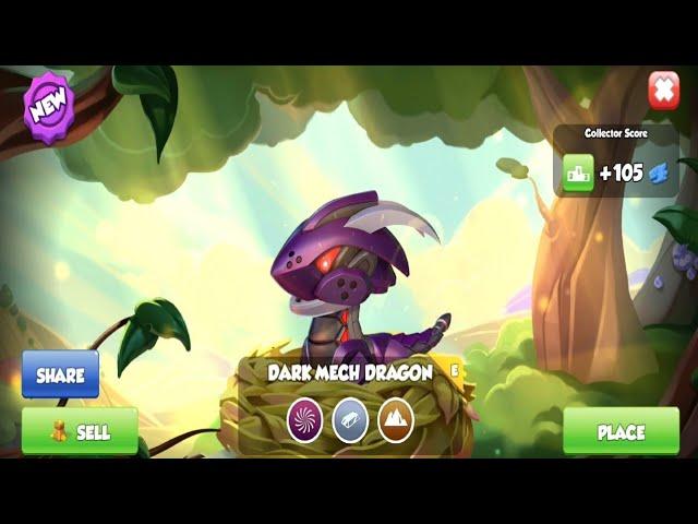 Hatched Amber and Dark Mech Dragon | Enchant Breeding | Dragon Mania Legends