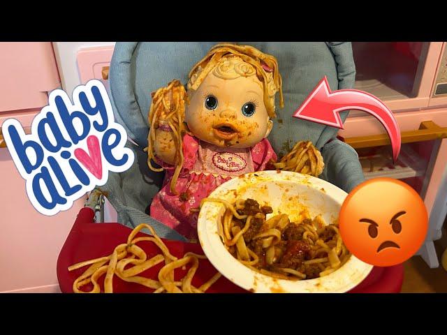 NEW Baby alive changing time doll Afternoon routine  HUGE Mess!! 