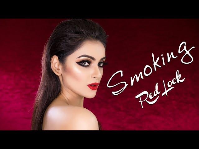 Smoking Red Look I Sharlina Hossain  I Kona By Farnaz Alam | Makeup Tutorial