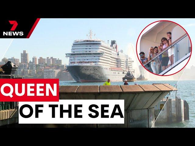 The Queen of the seas, Queen Anne is docked in Sydney Harbour | 7NEWS