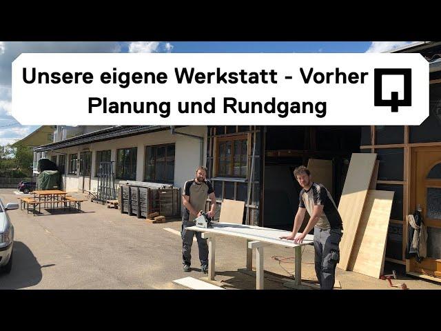 Werkstatt einrichten - wir bauen unsere eigene Werkstatt, kleiner Rundgang - Vorher Video