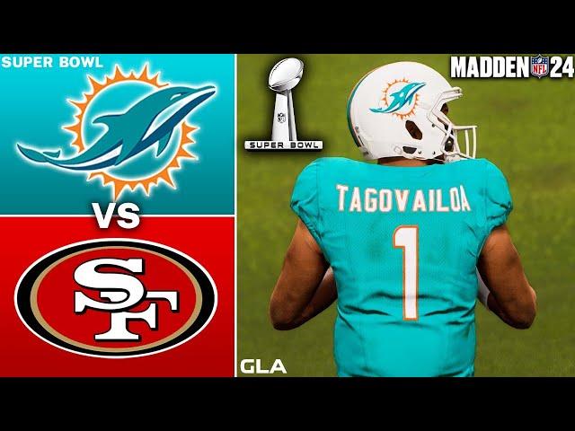 Dolphins vs. 49ers Super Bowl 58 Simulation Madden 24 PS5