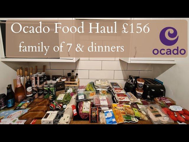 £156 FAMILY OF 7 OCADO FOOD HAUL|  prices, meal ideas, dinner plan, grocery haul