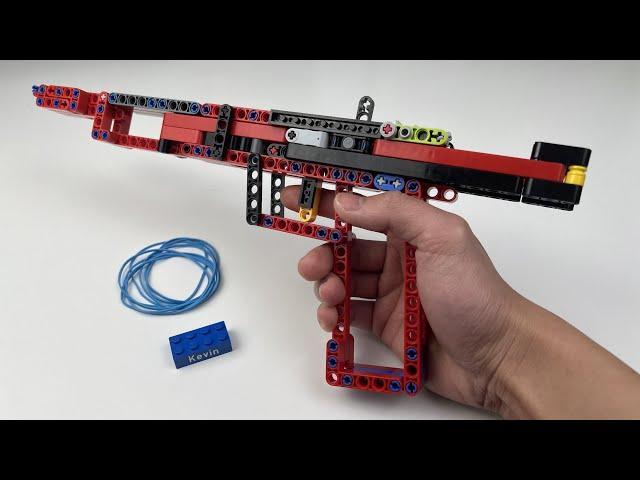 LEGO Full Auto Blowback Pistol + Tutorial