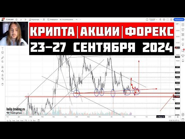 Прогноз Криптовалюты, Акций, Форекс на 23 - 27 сентября 2024