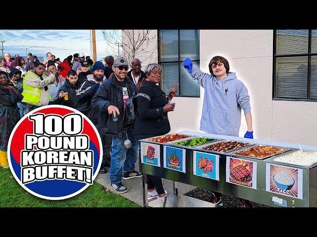 Making A 100 Pound Korean Buffet For The Homeless!