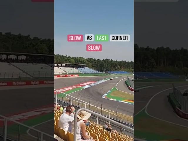 slow vs fast corner in f1 ...................#formula1 #shorts
