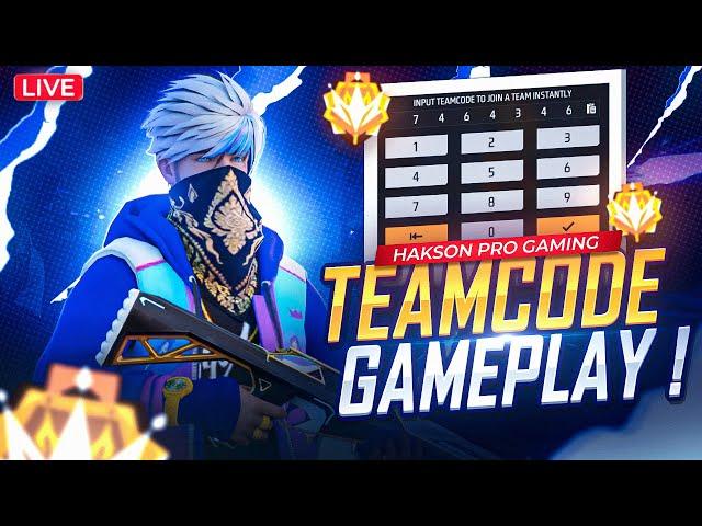 FINALLY TEAMCODE GIVEAWAY  FROM HAKSON BHAI #freefire #freefirelive #freefiremax #haksonprogaming