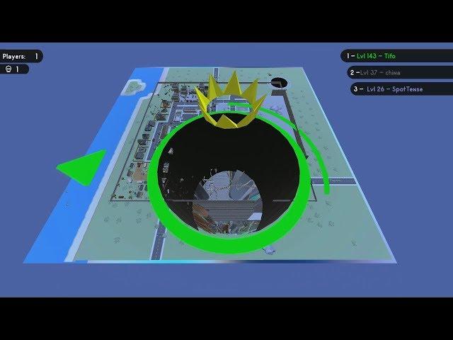 Hole.io Map Control: 100.00% - Big Hole WORLD RECORD