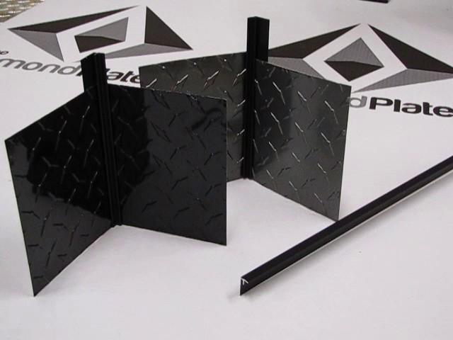 Black Inside Corner Diamond Plate Molding