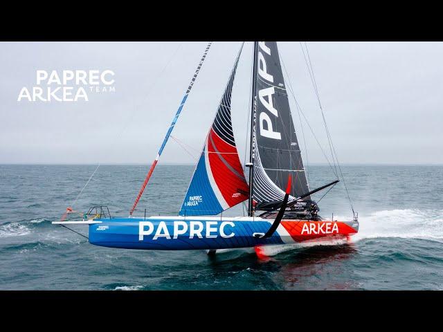 Première navigation de l'IMOCA Paprec Arkéa : un moment MAGIQUE !