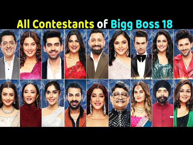 Bigg Boss 18 all Contestants list Name and Full Details