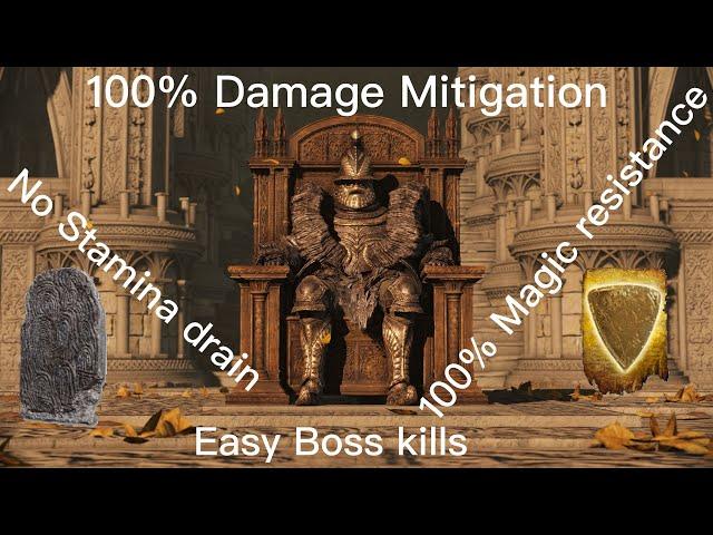 Elden Ring Best Tank Build. 100% Damage Resist, *Low Stamina Drain.