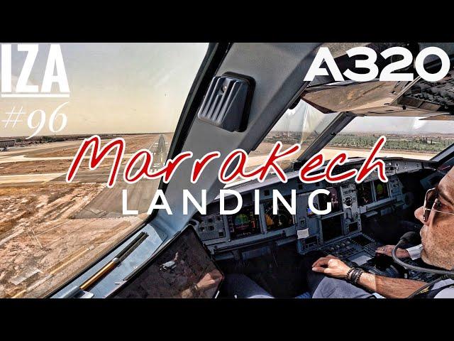 A321 RAK  Marrakech | LANDING 28 | 4K Cockpit View | ATC & Crew Communications [RE UPLOAD]