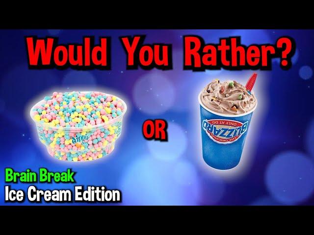 Would You Rather? Workout! (Ice Cream Edition) - At Home Family Fun Fitness Activity - Brain Break