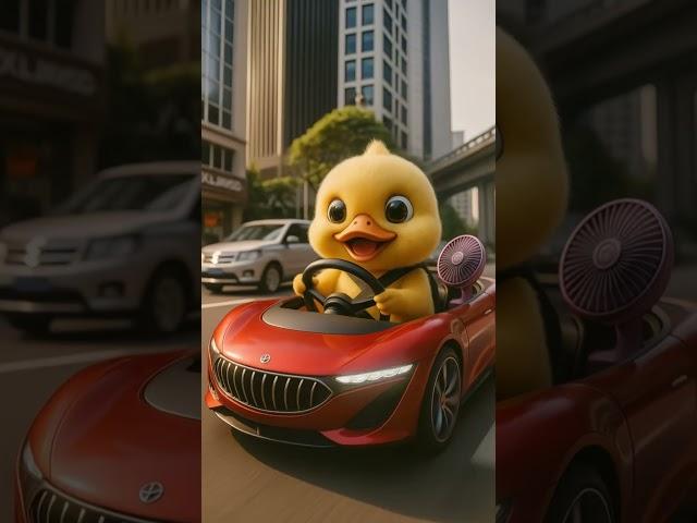 Duckling Brings Home a Fan to Beat the Heat #shorts #cute #pets #ducklings