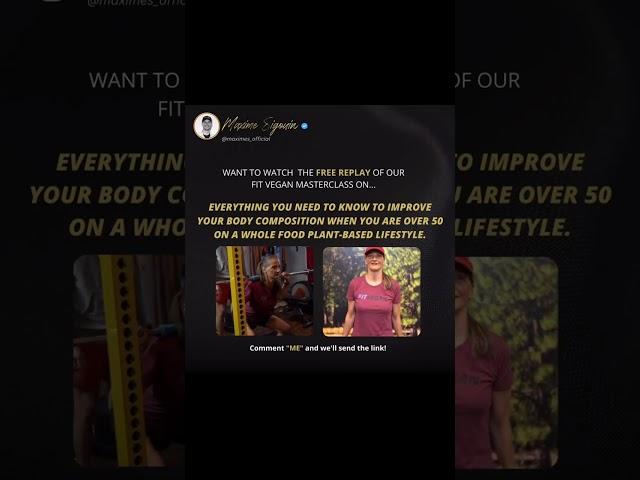 Access for FREE the Replay of our Fit Vegan Masterclass we just did this past Tuesday Where I