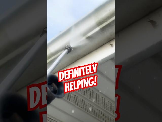 Pressure Washing Your Gutters #diy #cleaning