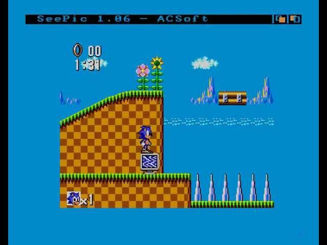 sonic the hedgehog slideshow for Amiga