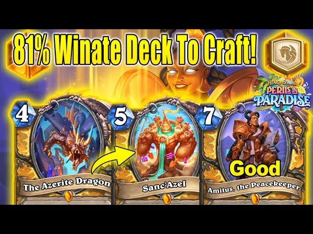 Over 80% Winrate Best Paladin Deck To Craft Before Mini-Set At Perils in Paradise | Hearthstone