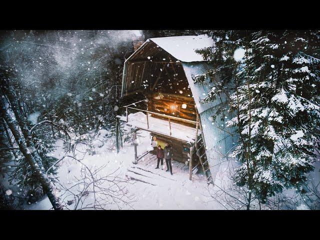 A HUT in A REMOTE TAIGA - SALVATION from A SNOWSTORM | WENT to the TAIGA part 3