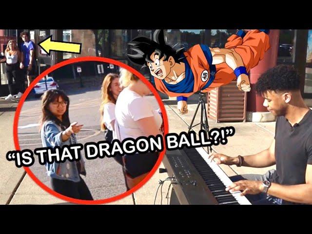 Playing DRAGON BALL Z SONGS At The Dragon Ball MOVIE!