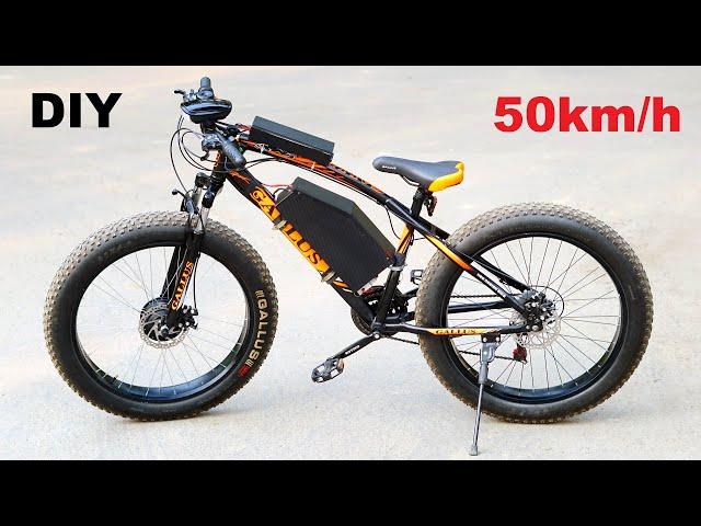 DIY Electric Bike 50km/h Using 350W Hub Motor