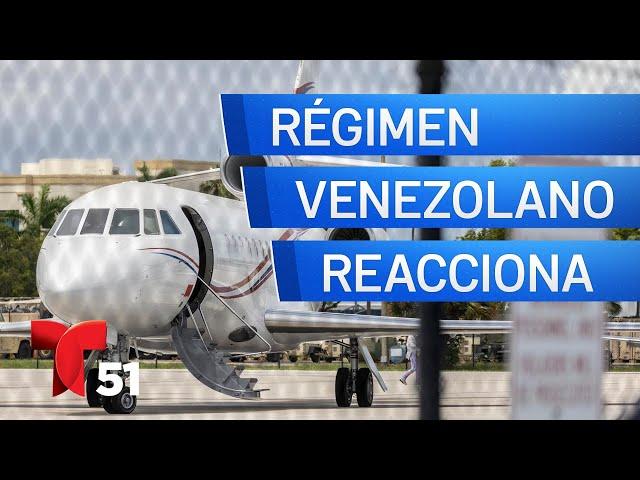 Régimen venezolano reacciona tras incautación de jet privado de Maduro