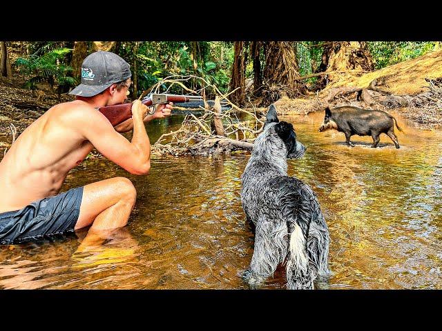 THRILLING HUNT: Survival on REMOTE RIVER With My Dog