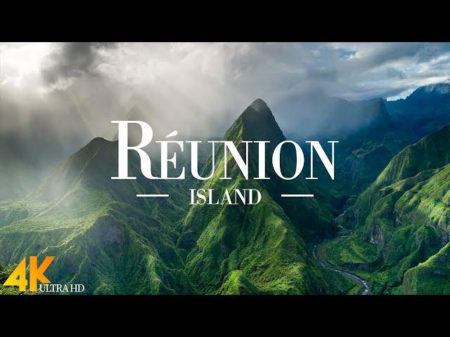 FLYING OVER RÉUNION ISLAND (4K UHD) • Stunning Footage, Scenic Relaxation Film with Calming Music