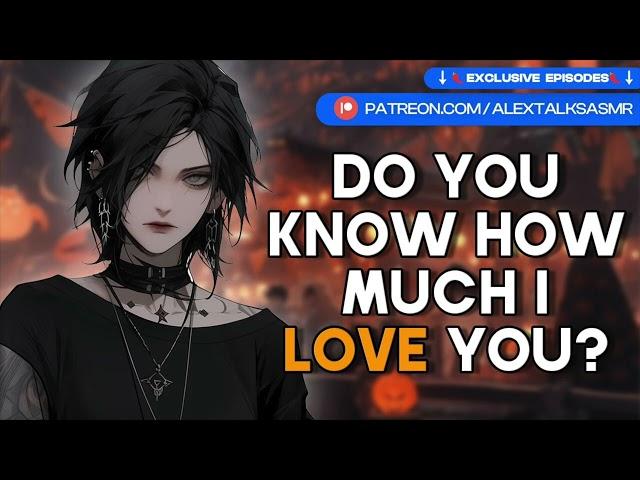 [F4M] [ASMR sleep aid] Falling asleep on your goth girlfriend's chest [cuddles][breathing]