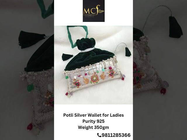 Timeless Elegance | Pure Silver Potli Wallet 925 Purity by Mahesh Chand & Sons