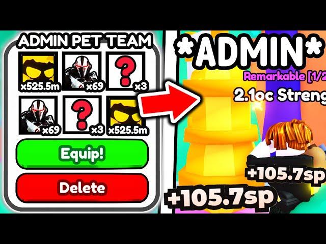 I Restart Arm Wrestle Simulator With SECRET ADMIN ONLY PET TEAM..