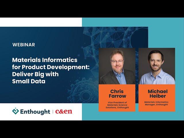 WEBINAR: Materials Informatics for Product Development: Deliver Big with Small Data