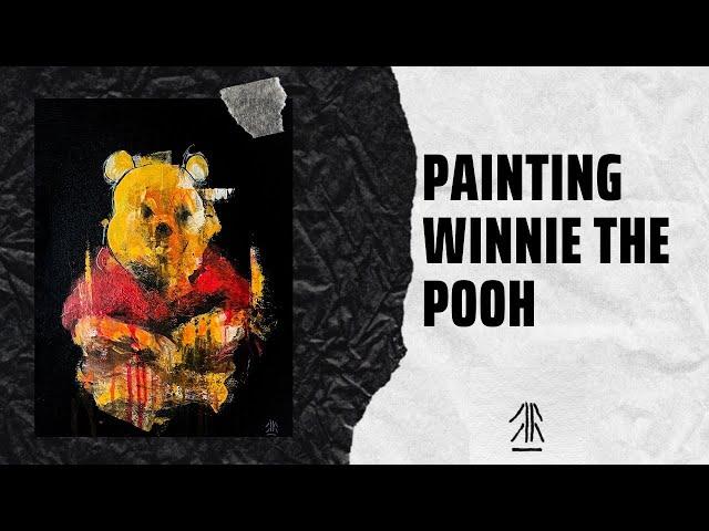 Painting Winnie the Pooh with acrylic