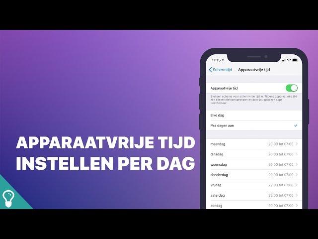 Mini screencast: Apparaatvrije tijd instellen per dag ⌛️