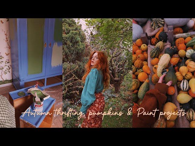 Relaxing fall thrifting, pumpkins & paint projects