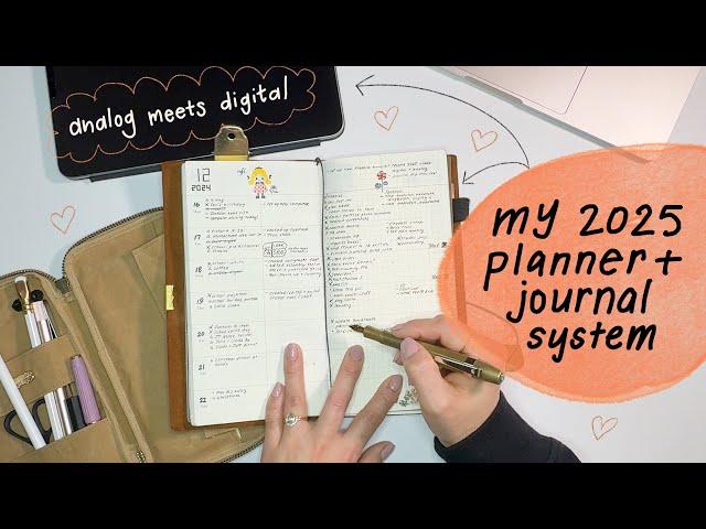 My 2025 planner and journal system | Travelers Notebook + iPad (ANALOG + DIGITAL)