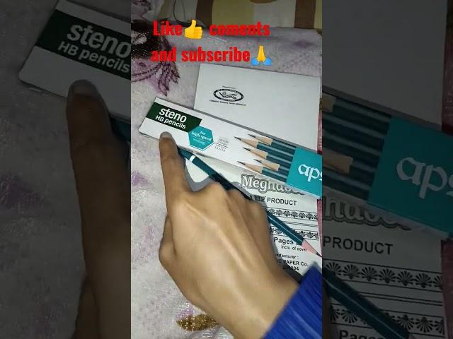 #Steno notebook #apsara HB Pencil